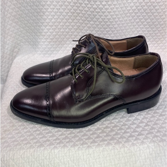 Joseph Abboud 61-91109 Men's Brown Cap Toe Oxfords Size 8.5 - Picture 5 of 9